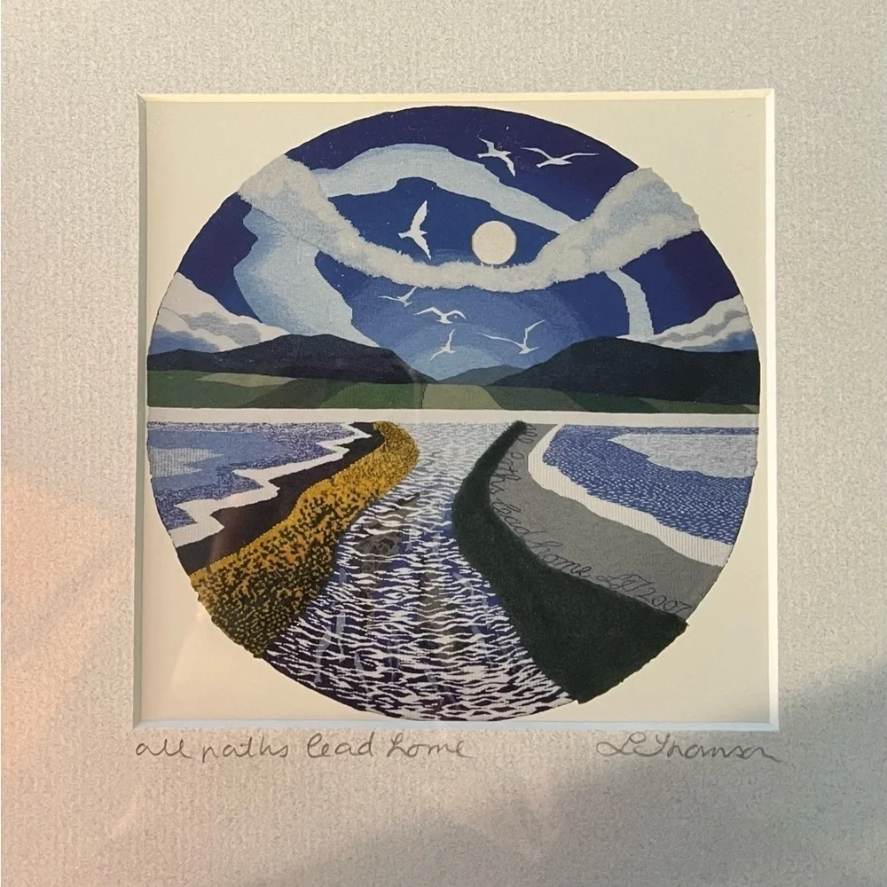 Leila Thomson Original Signed Framed “All Paths Lead Home” Tapestry Art Print